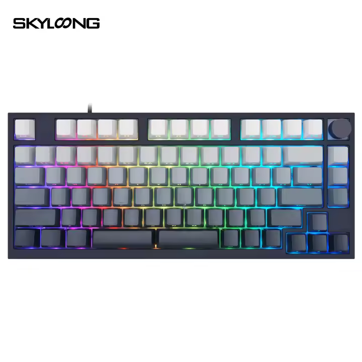 SKYLOONG-teclado para videojuegos, 8k, tasa de sondeo, resistente al agua, USB-C con cable, retroiluminado RGB, GK75/GK87/GK980/GK104, teclado óptico de baja latencia - 1