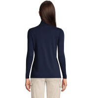 Ropa interior térmica de lana merina para mujer, Top de manga larga con cuello alto falso, camisa con capa Base, antiolor, 100% - details 14