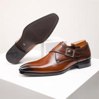 Zapatos de cuero con hebilla de monje, zapatos de vestir para hombre de negocios, zapatos de cuero estilo británico para hombre - details 16