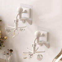 Gancho giratorio de 360 ​​grados para estatuillas creativas, estante colgante para cocina y baño montado en la pared del hogar con gancho adhesivo - details 4