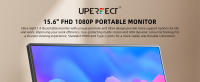 UPERFECT Monitor portátil de 15,6 pulgadas, 1080P 72% NTSC 100% sRGB USB C HDMI Monitor de viaje para computadora portátil, segundo monitor externo de computadora - details 0