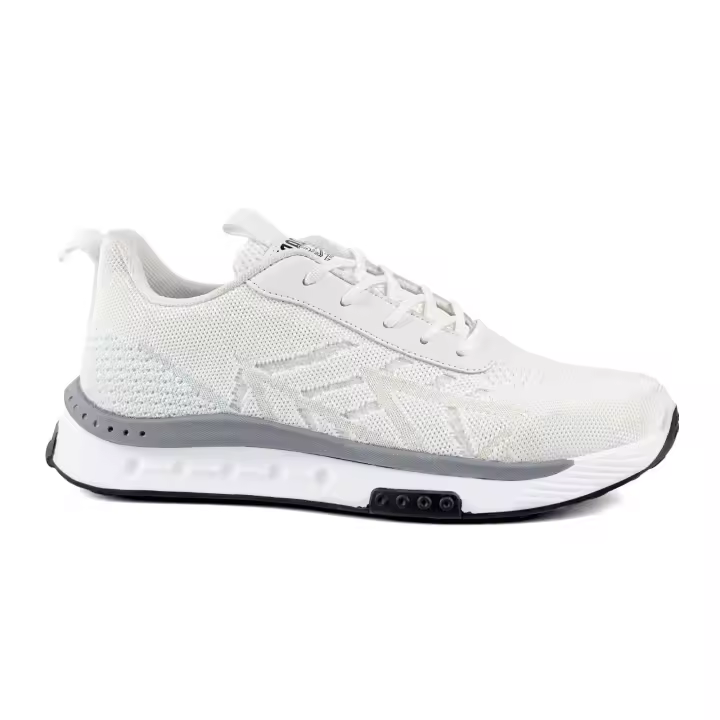 Venta al por mayor, personalizadas, cómodas, transpirables, blancas, informales, tendencia de moda, todo fósforo, zapatillas deportivas para correr, zapatos de estilo para caminar - 1