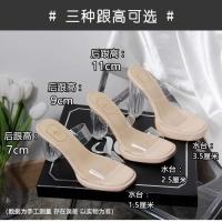 Nuevas Sandalias de Cristal para Mujer Alpargatas de Tacón Alto, Impermeables, Diseño de Pies Cansados - details 4