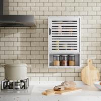 Armario de Baño de Bambú Estante Colgante de 60cm Organizador de Almacenamiento con Diseño Ajustable Ahorro de Espacio en Baño - details 8