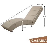 Chaise Longue Tumbona XXL London 186x89x55cm Sillón Ergonómico de Salón Oficina 180Kg Cuero Sintético Blanco - details 38