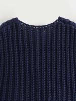 Chaleco de Punto sin Mangas de Moda Coreana para Mujer Cuello en V, Botón Azul, Bolsillos de Adelante, Rojo - details 24