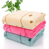 Toalla de baño suave con estampado de dibujos animados y fibra gruesa cepillada - details 3