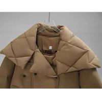Abrigo de plumón de pato blanco para mujer, chaqueta acolchada de plumón con doble botonadura, informal, a la moda, para invierno, 2024 - details 10