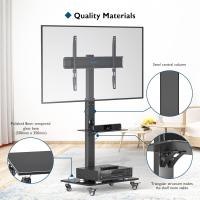 Ruedas para TV de 30-70 Pulgadas Altura Ajustable de 6 Niveles Vidrio Templado de 2 Niveles - details 3