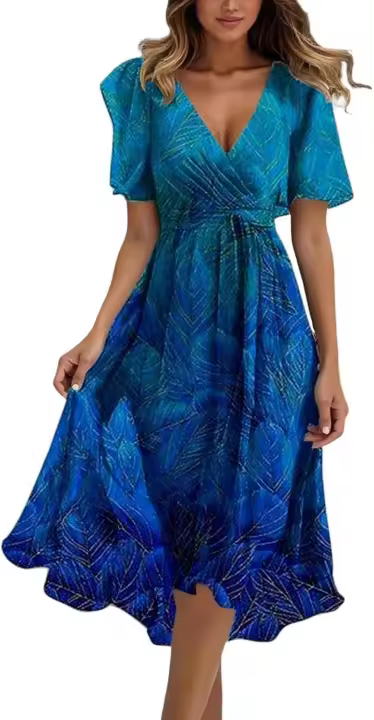 Vestido Boho Resort Wear 2025 para Invitadas de Boda en la Playa, Chifón, Fiesta de Jardín, Vestidos de Dama de Honor para Mujer - 1