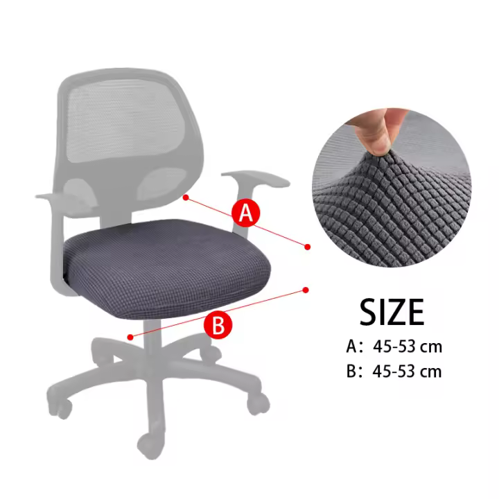 Funda para silla de oficina, funda de asiento dividida de LICRA para ordenador, funda Universal para sillón antipolvo para oficina, 1 Uds. - 1