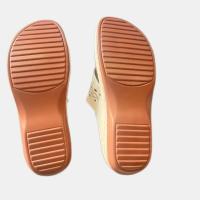 Women Fashion Wedge Sandals Casual Faux Leather Solid Color Flip Flops Lightweight & Comfortable Shoes - details 8