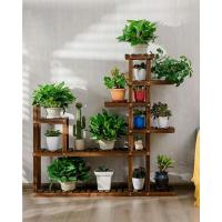 Estante de Madera para Plantas Estante Angular de 3 Niveles Interior y Exterior - details 10