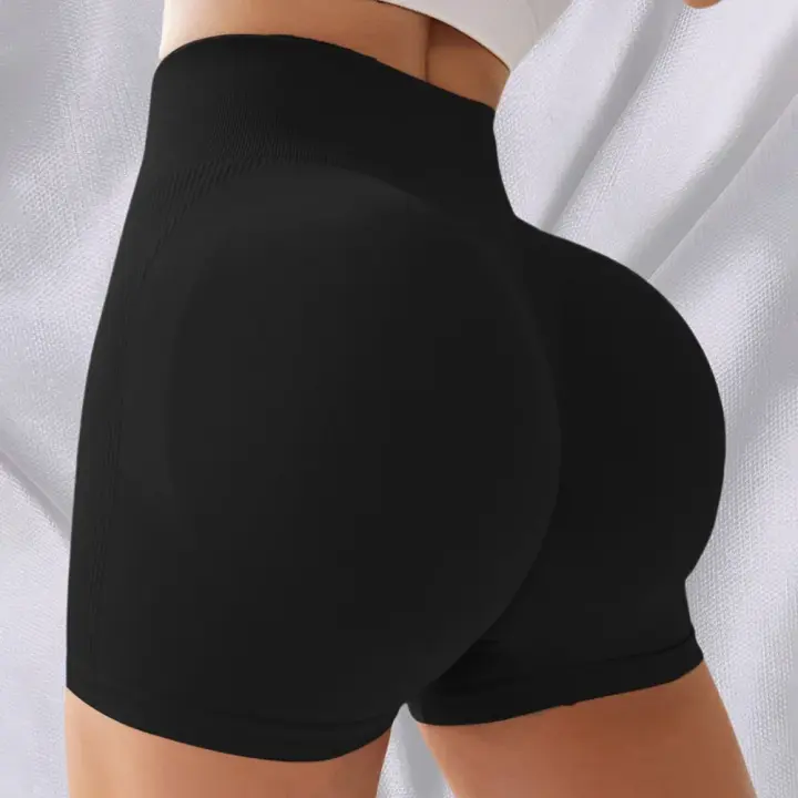XS/S/M/L pantalones cortos de para mujer, pantalones cortos de Yoga, pantalones cortos de entrenamiento para gimnasio, pantalones cortos para correr de cintura baja, moda sin costuras - 1
