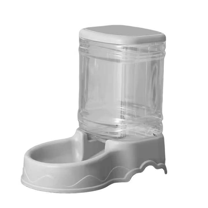 Alimentador automático de comida por gravedad, suministro de viaje de plástico, para mascotas pequeñas y medianas, gatos y perros, 3,8 l - 1
