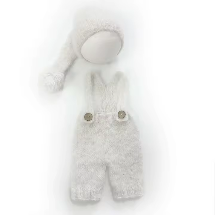 Accesorios para Recién Nacidos Traje de Lana de Cachemira Gorro de Crochet de Mono - 1