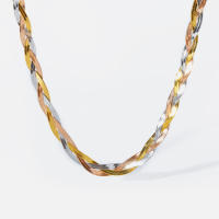 Collar EILIECK 316L Acero Inoxidable 3en1 Cadena Giratoria Para Mujer Niña Joyería De Moda Collar Cuello Plano Para Fiesta - details 12