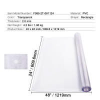SucceBuy Protector de Mesa Transparente, Rectángulo, Mantel de Plástico PVC, Protector de Escritorio Impermeable y Resistente a los Arañazos para Escritorio, Mesa de Centro y Mesa de Comedor - details 1