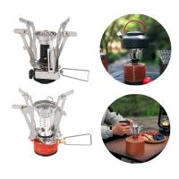 Mini estufa de gas para exteriores, quemador de viaje plegable portátil, horno, equipo de supervivencia para picnic, accesorios, suministros para acampar, herramientas - details 0