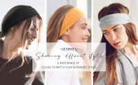Diademas antideslizantes para mujer, para el pelo turbante, bandas elásticas para el pelo, entrenamiento, correr, sudor, Yoga, 12 piezas - details 2
