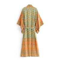 Happie Queens-vestidos bohemios de playa con estampado ral para mujer, kimono con cuello en V, Bikini de verano, pareo bohemio - details 1
