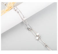 Pulsera de Estrella de Doble Capa Plateada Diseño Ins para Mujeres Estilo Coreano de Verano - details 3