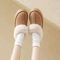 Nuevas botas mullidas por encima de la rodilla de alta calidad con zapatos de mujer de piel cálidos antideslizantes y baratos para invierno sin logotipo - details 5