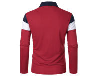 Polo de golf para hombre, camiseta a rayas de manga larga con solapa, ropa deportiva transpirable, primavera y verano - details 16