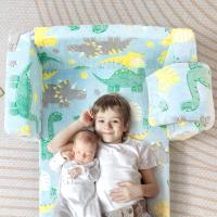 Sherpa suave plegable, cama convertible para niños y niñas, dinosaurio brillante - details 1