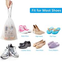 Bolsas transparentes para zapatos de viaje, 5 piezas, 15,7 "x 11,8", con cordón, para embalaje, impermeables, a prueba de polvo, portátiles, para hombre y mujer - details 3