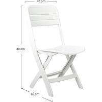 Pack 4 Sillas Plegables Bliss Blancas 52x40x82cm - details 2