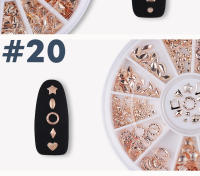 Diamantes de imitación para uñas en Rueda, tachuelas brillantes, herramientas de manicura, escamas de rebanadas metálicas de colores, nueva decoración de uñas 3D - details 3