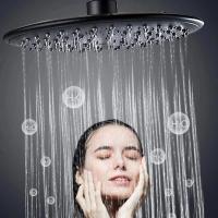 Traje de ducha de baño negro, sistema de ducha de bañera colgante de pared, traje de ducha presurizada de agua de lluvia, juego - details 2
