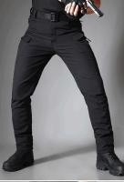 Conjunto táctico de invierno para hombre, traje militar impermeable a prueba de viento para exteriores, chaquetas con capucha de concha suave con múltiples bolsillos, pantalones de trabajo de piel de tiburón - details 23