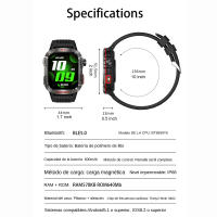 Reloj inteligente para hombre, pulsera deportiva táctica, resistente al agua, con linterna LED y brújula - details 5