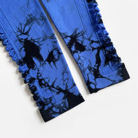 Leggings deportivos de tie dye con abertura escalonada lado inconsútil - details 5
