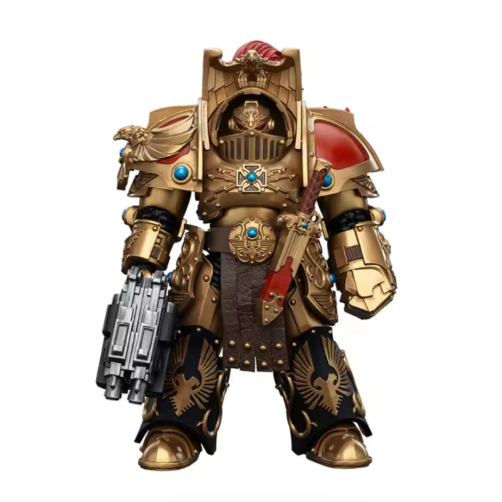 JOYTOY 1/18 figura de acción The Horus Heresy Legio Custodes Aquilon Terminator Squad Aquilon con Lastrum Storm Bolter - 1