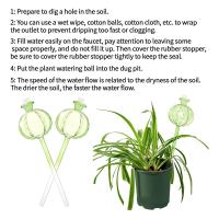Globos de riego para plantas de interior, dispositivo de riego soplado, 3 piezas - details 2