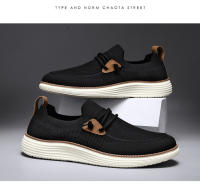 Zapatos de tela transpirable de malla tejida con mosca para hombre, estilo pedal viejo de Beijing, zapatos de lona. - details 16