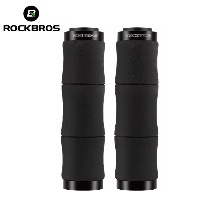 ROCKBROS Emparejamiento de Puños de Manillar con Juntura EVA MTB Ciclismo Ultraligero Suave Accesorios de Ciclismo de Aleación - 1