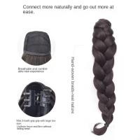 Peluca sintética de moda, cola de caballo trenzada, peluca sucia, cola de caballo alta, extensiones de cabello trenzado largo, extensiones de cola de caballo naturales para mujeres - details 7