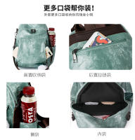 Mochila informal vintage de cuero PU para mujer, morral pequeño de viaje a la moda, color verde y negro - details 13