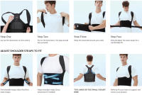 Corrector de postura de espalda para mujeres y hombres, soporte Lumbar para cuello, hombros, mejora la joroba y el alivio del dolor de espalda - details 5