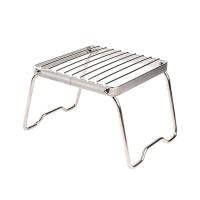 Rejilla plegable multifuncional para fogata, utensilios de cocina portátiles para acampar al aire libre, parrilla para barbacoa, estante para estufa de gas de madera - details 1