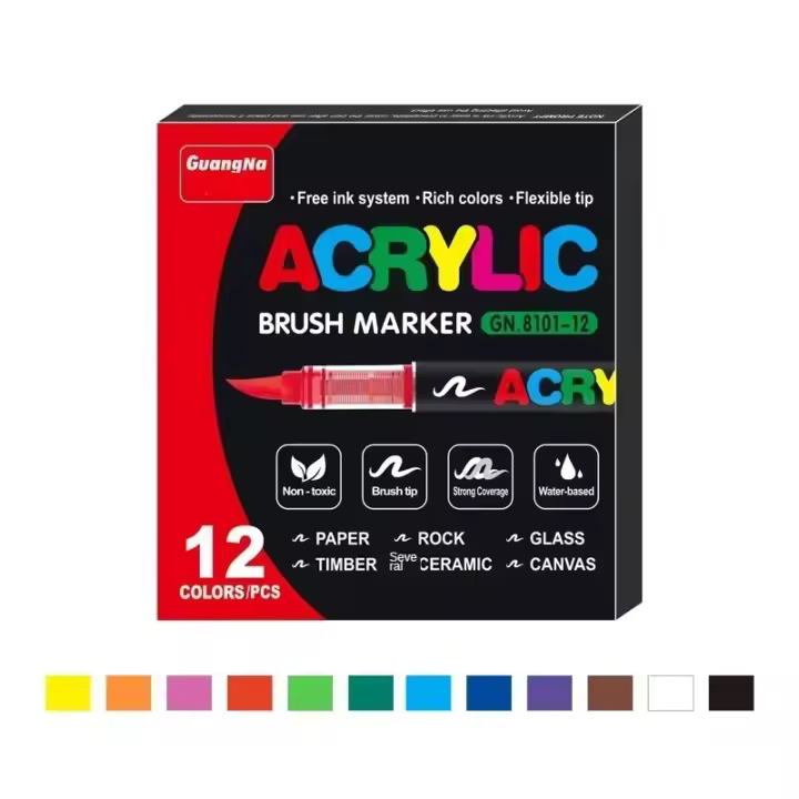 Plumas de Pintura Acrílica para Pintura de Roca Marcadores de Pincel de Alta Calidad para Bricolaje DIY de Regalos de Navidad - 1