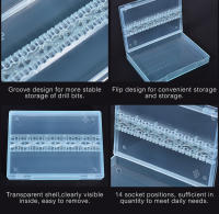 KADS Caja de Almacenamiento de Brocas de Manicura 14 Furos para Brocas de Tarjetas - details 3