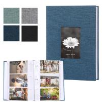 Álbum de fotos con cubierta de lino de 6 pulgadas, 200/300 fotos, tipo entrelazado, álbum de recortes grande, 100 páginas, libro de recuerdos DIY, crecimiento del bebé - details 12