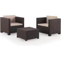 Conjunto de Exteriores de Jardín y Balcón 2 Sillones y Mesa de Centro con Almacenamiento - details 0