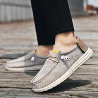 Zapatos de lona informales para hombre, vulcanizados planos transpirables sin tirantes, para conducir, talla grande 48 - details 4
