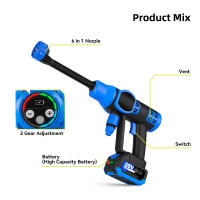 Pistola de agua de jardín para Makita Alta presión, sin escobillas, 6 en 1, 3500W, 200bar, batería de 18V Hecha en China - details 1